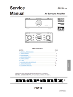 Marantz PS110 16AW855010 (30 pages) Amplifier Service Manuals Marantz PS110 16AW855010 (30 pages) Amplifier Service Manuals