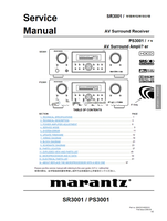 Marantz SR3001 PS3001 90M23CW855010 (83 pages) Audio/Video Receiver Service Manual