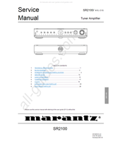 Marantz SR2100 22530 (25 pages) Amplifier Service Manuals Marantz SR2100 22530 (25 pages) Amplifier Service Manuals