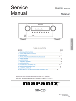 Marantz SR4023 90M03DW855010 (54 pages) Audio/Video Receiver Service Manuals Marantz SR4023 90M03DW855010 (54 pages) Audio/Video Receiver Service Manuals