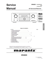 Marantz SR4600 90M42BW855010 (75 pages) Audio/Video Receiver Service Manuals Marantz SR4600 90M42BW855010 (75 pages) Audio/Video Receiver Service Manuals