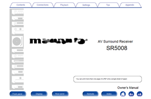 Marantz SR5008 (238 pages) Audio/Video Receiver Operating Manual