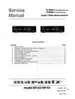 Marantz 51036 (24 pages) Audio/Video Receiver Service Manuals Marantz 51036 (24 pages) Audio/Video Receiver Service Manuals
