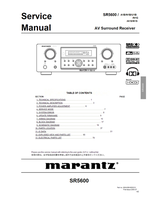 Marantz SR5600 90M43BW855010 (102 pages) Audio/Video Receiver Service Manuals Marantz SR5600 90M43BW855010 (102 pages) Audio/Video Receiver Service Manuals