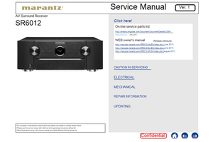 Marantz SR6012 23394 (209 pages) Audio/Video Receiver Service Manual