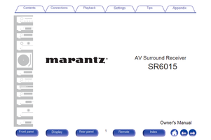 Marantz SR6015 (312 pages) Amplifier Operating Manual