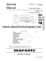 Marantz SR7400 PS7400 37AW855010 (96 pages) Audio/Video Receiver Service Manuals Marantz SR7400 PS7400 37AW855010 (96 pages) Audio/Video Receiver Service Manuals
