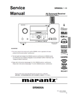 Marantz SR9600A SR9600 90M11AJ855030 (30 pages) Audio/Video Receiver Service Manuals Marantz SR9600A SR9600 90M11AJ855030 (30 pages) Audio/Video Receiver Service Manuals