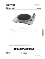 Marantz TT-15S1 90M31BW855010 (16 pages) Amplifier Service Manuals Marantz TT-15S1 90M31BW855010 (16 pages) Amplifier Service Manuals