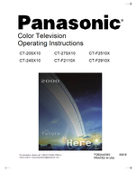 Panasonic CT-20SX10 CT-24SX10 CT-27SX10 CT-F2110X CT-F2510X CT-F2910X (42 pages) TV Operating Manual