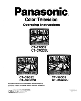 Panasonic CT-27G32 CT-27G32U CT-32G32 CT-32G32U CT-36G32 CT-36G32U (32 pages) TV Operating Manual