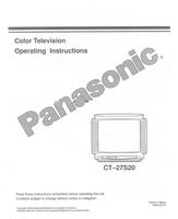 Panasonic CT27S20 (40 pages) TV Operating Manual