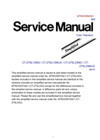 Panasonic MTNC030943A1 CT-27SL13MG CT-27SL13MUG CT-27SL33MG 27SL33MUG (149 pages) TV Service Manual