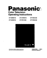 Panasonic CT-2OSX10 CT-24SX10 CT-27SX10 CT-F2110X CT-F2510X CT-F2910X (21 pages) TV Operating Manual