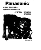 Panasonic CT-27G33 CT-32G33 CT-36G33 TQB2AA0260 80306 (17 pages) TV Operating Manual