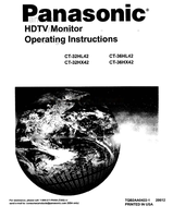 Panasonic CT-32HL42 CTm32HX42 CT-36HL42 CT-36HX42 I-800-21 (61 pages) TV Operating Manual