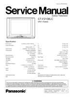 Panasonic 110-220 CT-F2136LC MTV0601437CE A51LYZ295X (28 pages) TV Service Manual