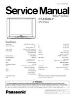 Panasonic CT-F2936LP MTV0601436CE A68LZU185X-E (32 pages) TV Service Manual