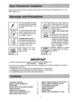 Panasonic TX-28W1 TX-24W1 TOB8E0487 (27 pages) TV Operating Manual