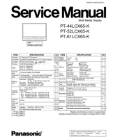Panasonic PT-44LCX65-K PT-52LCX65-K PT-61LCX65-K MKE0505852C1 (236 pages) TV Service Manual