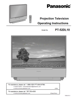 Panasonic PT-52DL10 TQBC0215-1 (76 pages) TV Operating Manual