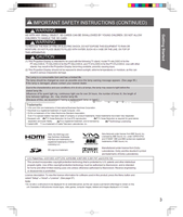 Panasonic PT-44LCX65-K PT-52LCX65-K PT-61LCX65-K LSQT0961 (160 pages) TV Operating Manual