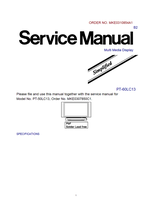 Panasonic MKE0310854A1 PT-60LC13 PT-50LC13 MKE0307850C1. 118 pages TV Service Manual