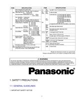 Panasonic MKE0012601C1 PV-DF2700-K (398 pages) TV Service Manual