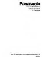 Panasonic TC-14Z88A TQB4G2307 (24 pages) TV Operating Manual