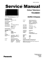 Panasonic SM-00006 220-240V PAL-525 E21-E69 95MHz 07MHz 500mV TX-24DX1 (25 pages) TV Service Manual