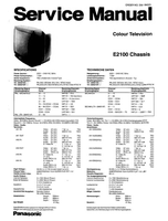Panasonic SM-94023 E2100 TX-29AD10C TX-29AD10F 500mV 10ko2 Y1Vp-p (62 pages) TV Service Manual