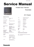 Panasonic TX-G10 (30 pages) TV Service Manual