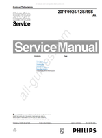 Philips 20PF9925 12520 (22 pages) TV Service Manuals Philips 20PF9925 12520 (22 pages) TV Service Manuals