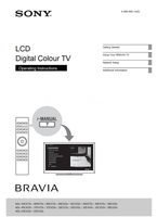 Sony KDL-55EX72x 46HX72x 46EX72x 46EX52x 46CX52x 40HX72x 40EX72x (36 pages) TV Operating Manual