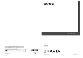 Sony KDL-52Z4500 KDL-46Z4500 KDL-40Z4500 (59 pages) TV Operating Manual