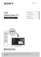 Sony KDL-65HX92x 60NX72x 55HX92x 55HX82x 55NX72x 46HX92x 46HX82x (40 pages) TV Operating Manual