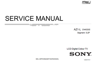 Sony 9-888-375-51 (62 pages) TV Service Manual