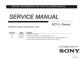 Sony 9-888-268-03 (42 pages) TV Service Manual