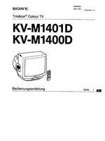 Sony Black Trinitron KVM1401D (27 pages) TV Operating Manual