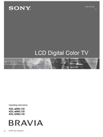 Sony KDL-40WL135 KDL-46WL135 KDL-52WL135 (52 pages) TV Operating Manual