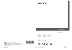 Sony KDL-52W40xx KDL-52W42xx KDL-46W40xx KDL-46W42xx KDL-40W40xx (36 pages) TV Operating Manuals Sony KDL-52W40xx KDL-52W42xx KDL-46W40xx KDL-46W42xx KDL-40W40xx (36 pages) TV Operating Manuals
