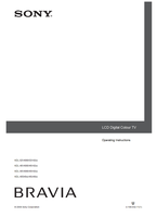 Sony KDL-52V4000 52V42xx KDL-46V4000 46V42xx KDL-40V4000 40V42xx (40 pages) TV Operating Manual