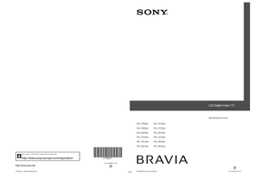 Sony KDL-37S40xx KDL-32S40xx KDL-26S40xx KDL-37U40xx KDL-32U40xx (31 pages) TV Operating Manuals Sony KDL-37S40xx KDL-32S40xx KDL-26S40xx KDL-37U40xx KDL-32U40xx (31 pages) TV Operating Manuals