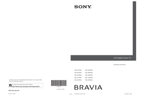 Sony 4-159-943 (28 pages) TV Operating Manual