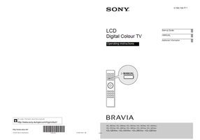 Sony 4-168-148-1 416814815 KDL-46EX4xx KDL-40BX4xx KDL-40EX4xx (20 pages) TV Operating Manual