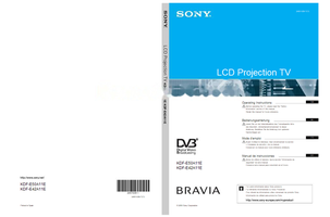 Sony KDF-E50A11E KDF-E42A11E (189 pages) TV Operating Manual