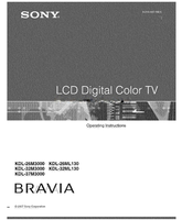 Sony KDL-26M3000 KDL-26ML130 KDL-32M3000 KDL-32ML130 KDL-37M3000 (48 pages) TV Operating Manual