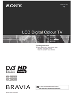 Sony KDL-20S2030 KDL-20S2020 KDL-20S2000 (36 pages) TV Operating Manuals Sony KDL-20S2030 KDL-20S2020 KDL-20S2000 (36 pages) TV Operating Manuals