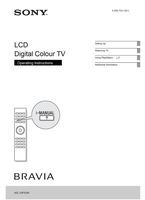 Sony KDL-22PX300 (20 pages) TV Operating Manual