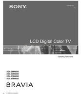 Sony KDL-26M4000 KDL-32M4000 KDL-37M4000 KDL-40M4000 (48 pages) TV Operating Manual
